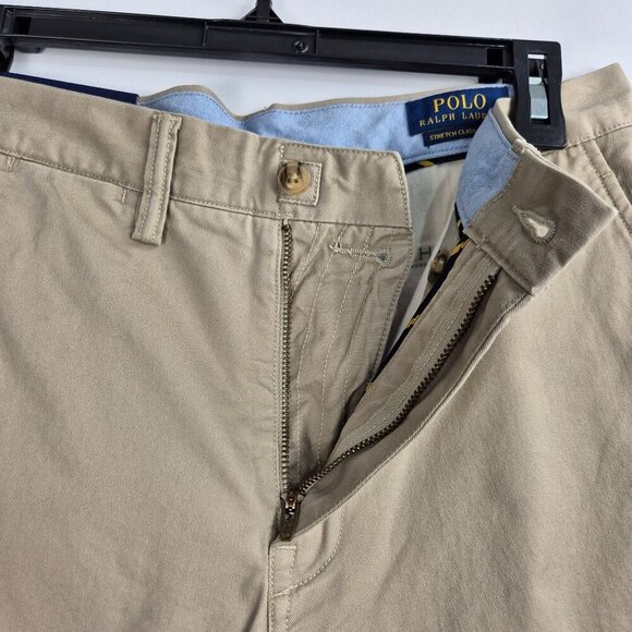Polo Ralph Lauren Men's Stretch Classic Fit 9" Shorts Size 30 Beige Cotton-Blend - Picture 11 of 12
